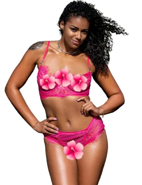 Edendiva's Rose Custom High Quality Beautiful Lingerie Lace Bra Set