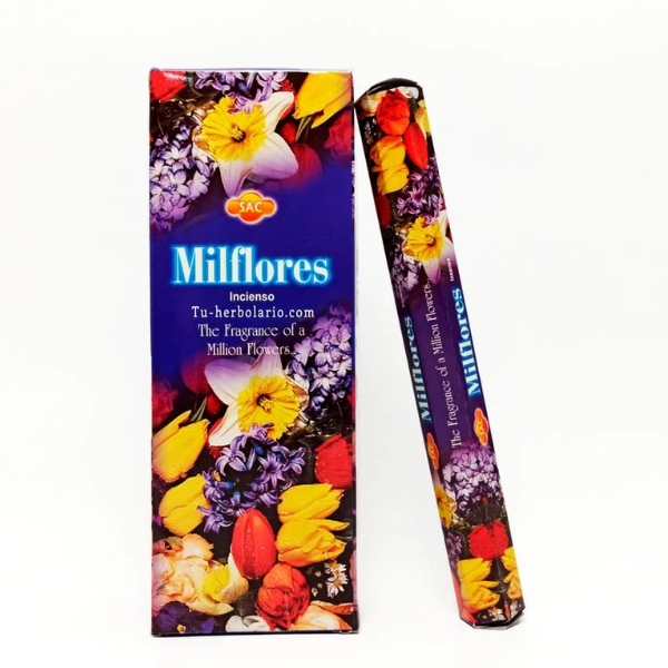 SAC Milflores Incense Sticks (6 Packs of 20 Sticks Each)
