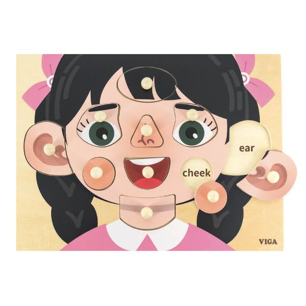 Face Parts Puzzle - Girl