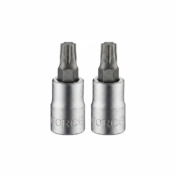 Force 1/4-inch T10 Torx Socket Bit for High-Torque Applications - 2 Pack