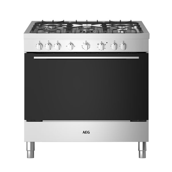 AEG 90cm Stainless Steel Freestanding Full Gas Cooker