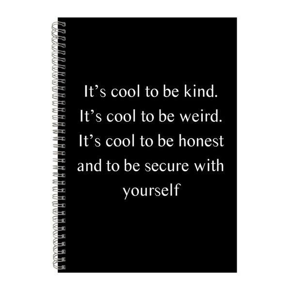 Cool A4 Notebook Spiral Lined Motivational Sayings Graphic Notepad Gift 159