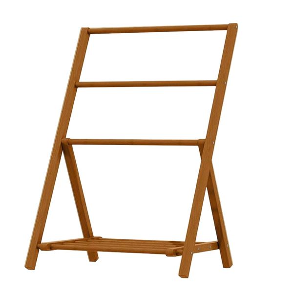 Decor Hanging And Folding 3-Tier Towel Wooden Stand 95cm