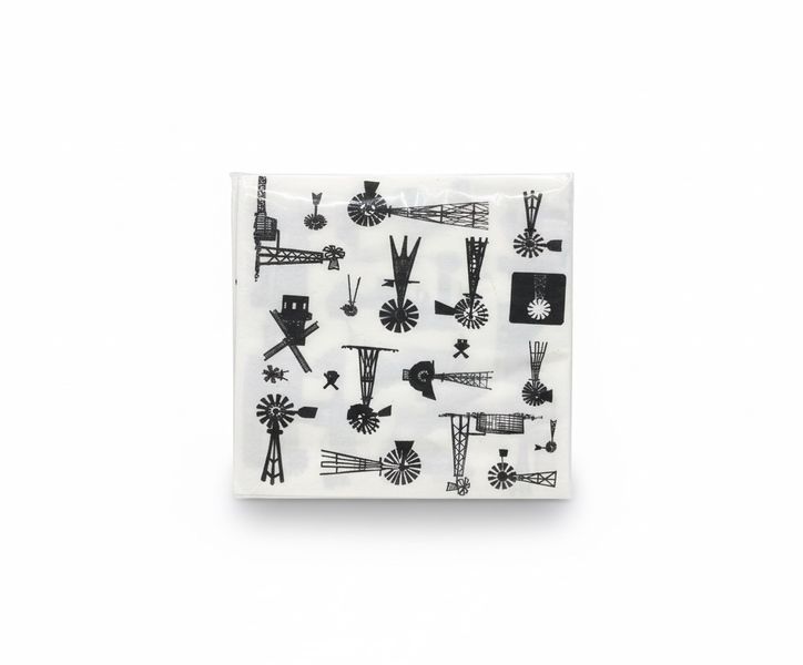 2-Ply Serviettes with Windmill Design - 100 Soft &amp; Absorbent Table Napkins