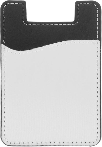 Black Stick-on Phone Wallet Sleeve with Credit Card Holder for Smartphones