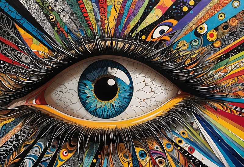 Canvas Wall Art Home Decor - Colourful Eye