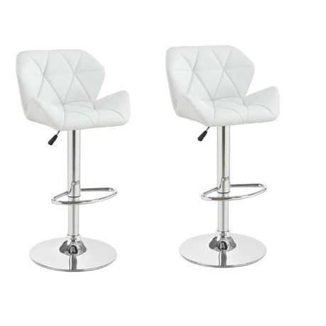 White padded bar online stools