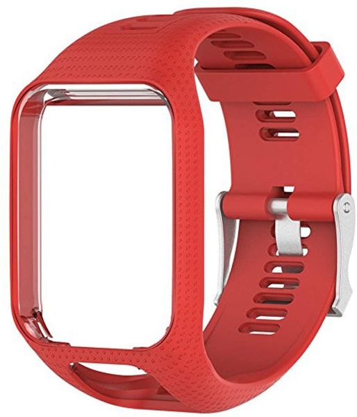 Strap Compatible with TomTom Runner 2 3/Spark 2 3/Golfer 2/Adventurer - Red