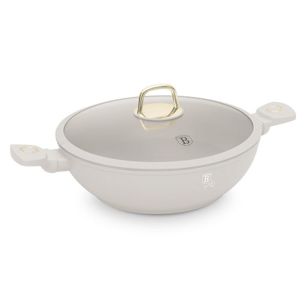 Berlinger Haus 30cm Titan Pro Non-Stick Wok with Lid - Sahara