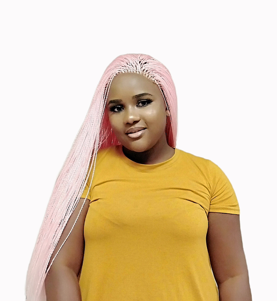 Full Frontal Pink Twist Wig