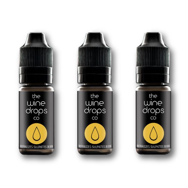 The Wine Drops - Neutralizes Sulphites in Wine - 3 Pack