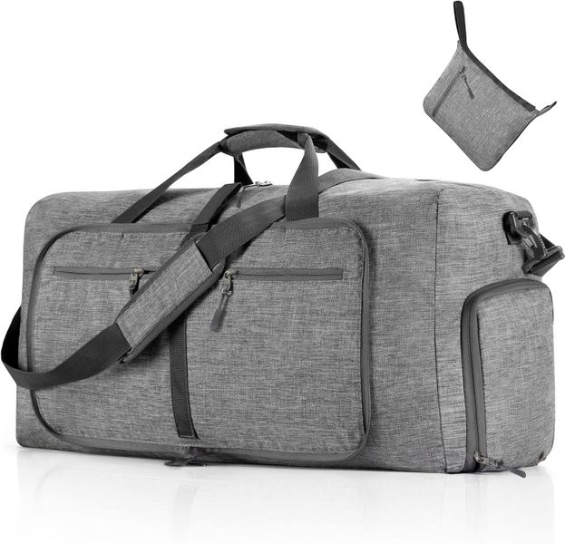 Foldable Travel Bag, 115L Foldable Travel Duffel Bag with Shoes Compartment