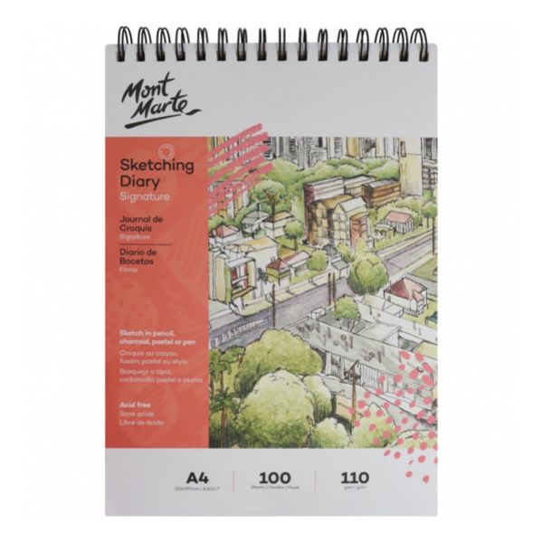 Mont Marte Signature Sketching Diary 110gsm A4 100 Sheet