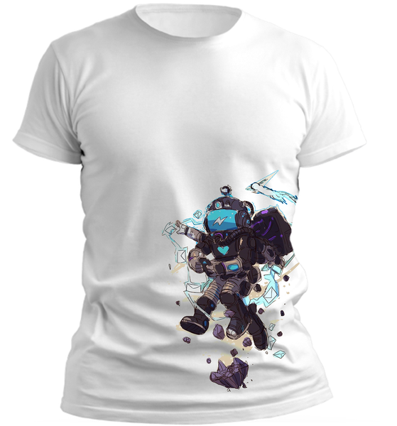 PepperSt Men's White T-Shirt - Bolt Man