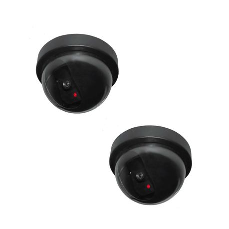 dummy security dome camera with flashing red light