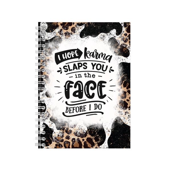 I Hope Karma Slaps You In The Face Notebook Gift Idea A4 Notepad Pad 86