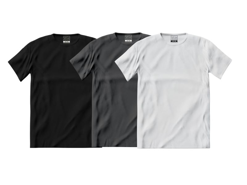 3 Pack Mens - Round Neck 180 GSM T-Shirt