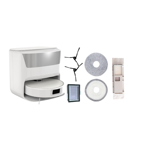 Vortan Robotic Mop &amp; Vacuum - Laser Self-Cleaning &amp; Accessory Combo