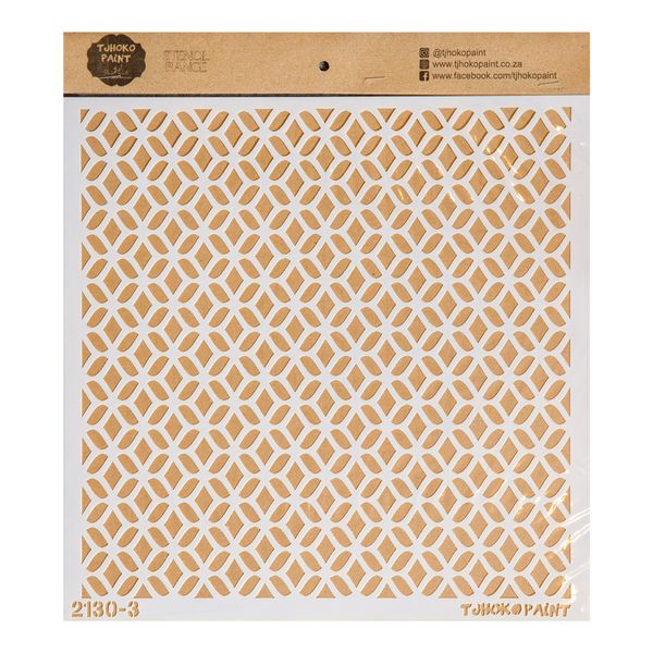 Tjhoko Paint Stencil - 30x30cm - Geometrical Pattern 4