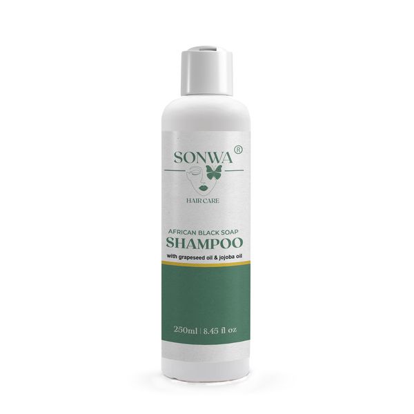 Sonwa Cosmetics African Black Soap Shampoo - 250ml