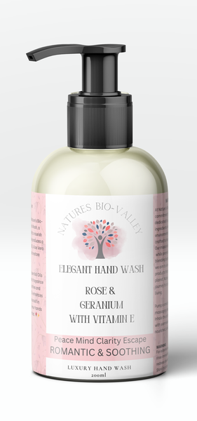 Nature's Bio-Valley: Rose &amp; Geranium Luxury Hand Wash - 200ml