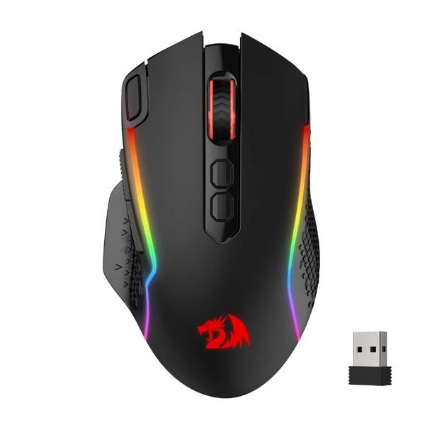 Redragon TAIPAN PRO 10000DPI 8-Button Wireless RGB Gaming Mouse - Black