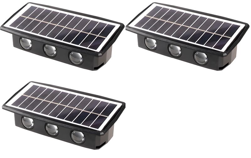 3 x Solar Lamp Garden Light Yard Lighting Outdoor Lantern Long-lasting