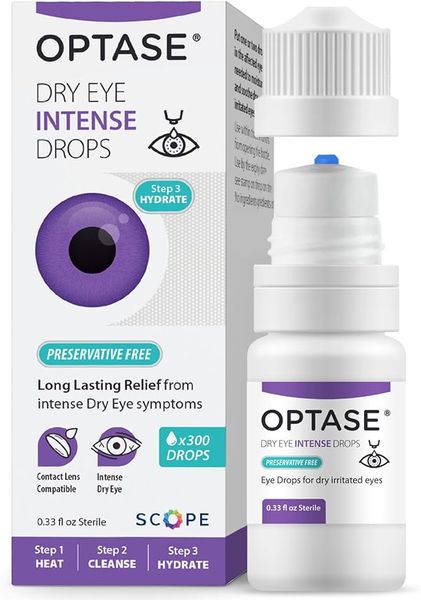 Optase Dry Eye Intense Drops - Long Lasting Preservative Free Eye Drops
