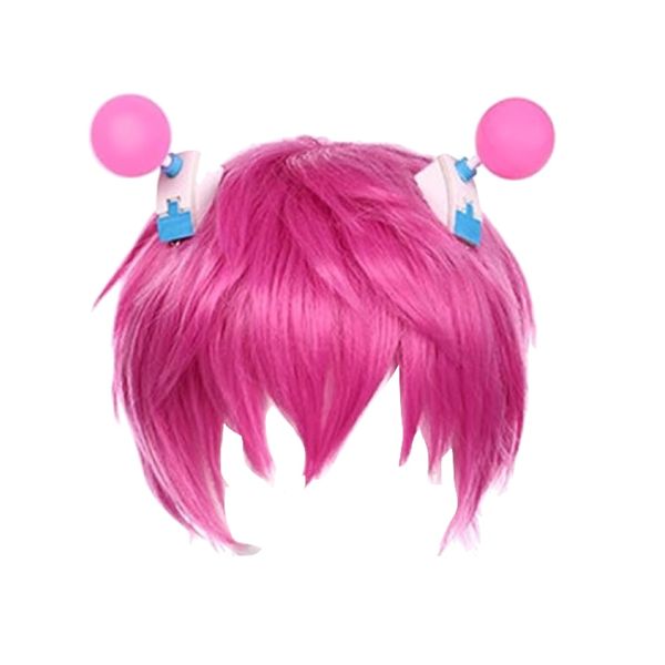 Toy Cosplay Psychic Alien Anime Pink Hair Wig Halloween Costume Party 35cm