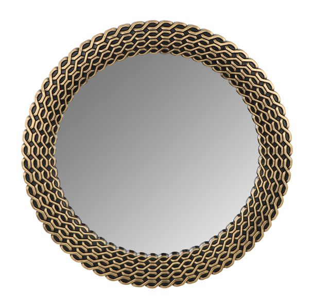Home Quip Shackelton Antique Gold Round Mirror - 50 cm x 50 cm