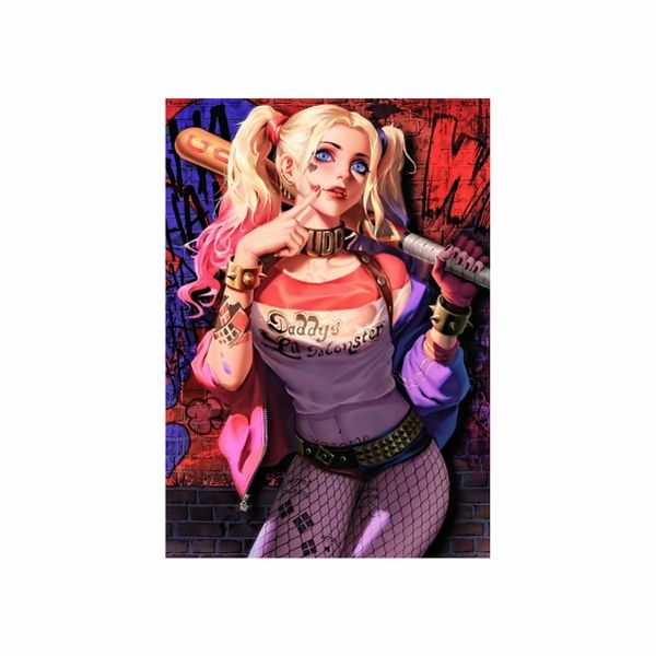 Harley Quinn Red and Blue - A1 poster