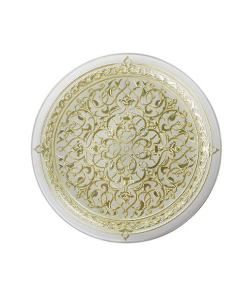 Irena Plate Instanbul 35cm Light Grey &amp; Gold