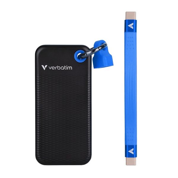 Verbatim Pocket SSD Keyring and Cable Holder | USB-C | 1TB