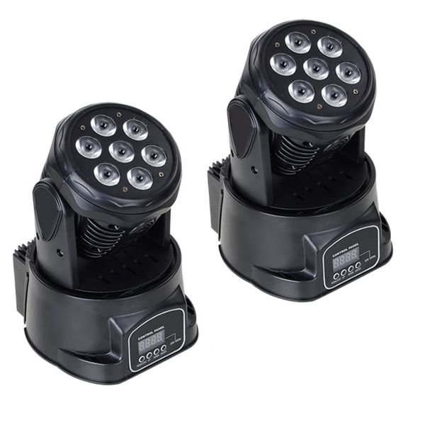 Set of 2 Mini LED Moving Head Light
