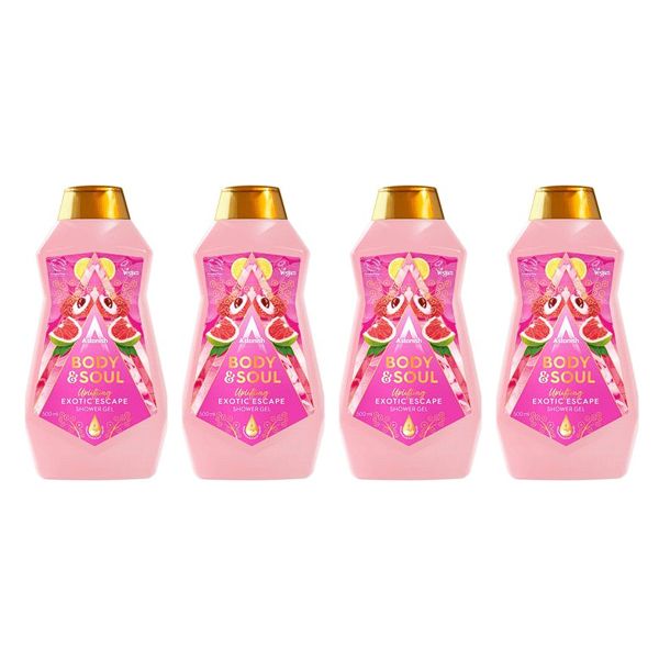 Astonish Body And Soul Shower Gel Uplifting Exotic Escape - 4 x 500ml