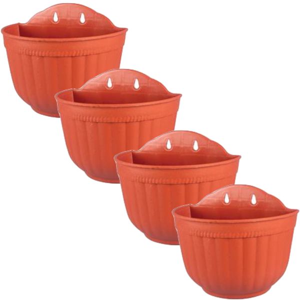 Garden Wall Mounted Pot Plant Set Of 4 (27cm)