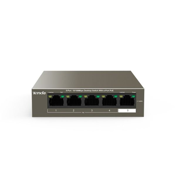 Tenda TEF1105P-4-63W 5-Port 10/100 Mbps Unmanaged PoE Desktop Switch