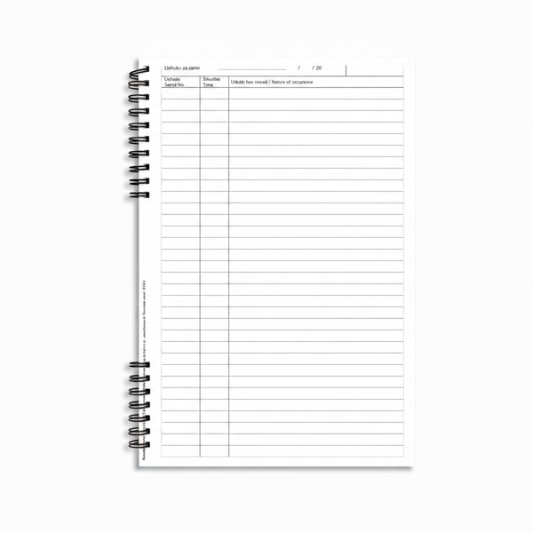 A4 Security Incident Log Book - 200 Numbered Pages