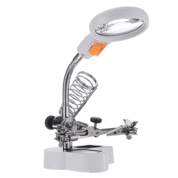 Auxiliary Clamp Magnifying glass with Switchable Cold and Warm LED Light