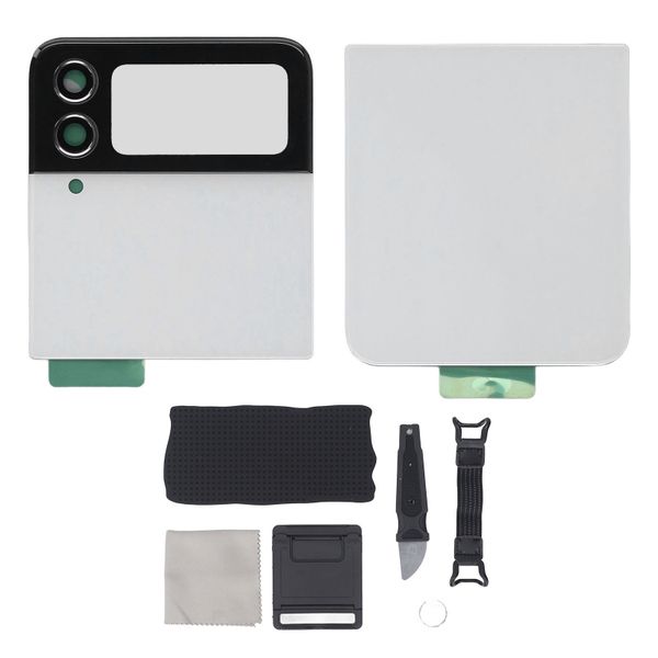Z Flip 4 Back Glass White w/Tools