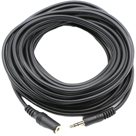 5M Extension Stereo 3.5MM Jack Male To Female Aux Cable - Black Image