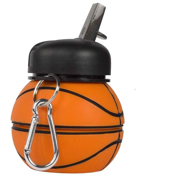 Silicone Foldable Water Bottle With Straw