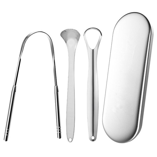 3 Pack Tongue Scraper Set with Travel Case