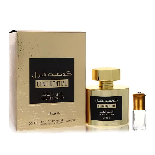 Lattafa - Confidential Private Gold EDP - 100ml + Perfume Oil