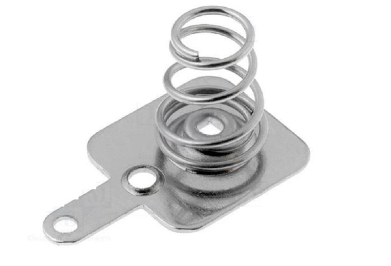 Keystone (5224) Battery Contact, AA, A, Solder Tab, Steel, Nickel Plated