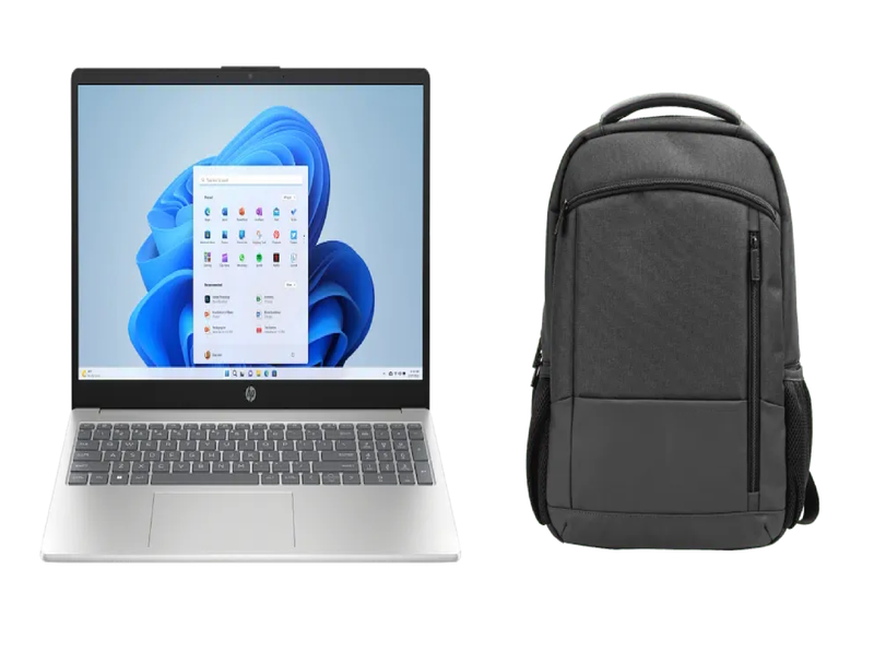 HP Notebook 15 Ryzen 5 8GB RAM/4TB SSD Student Laptop + Sleek Bag Men