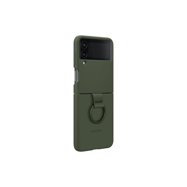 Samsung Galaxy Z Flip4 Silicone Cover With Ring - Green