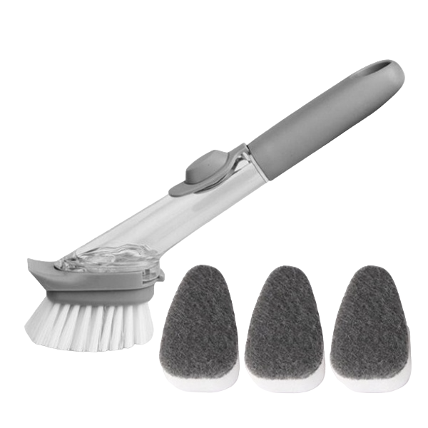 Kitchen Dish Brush Cleaning Wok Brush with Sponge