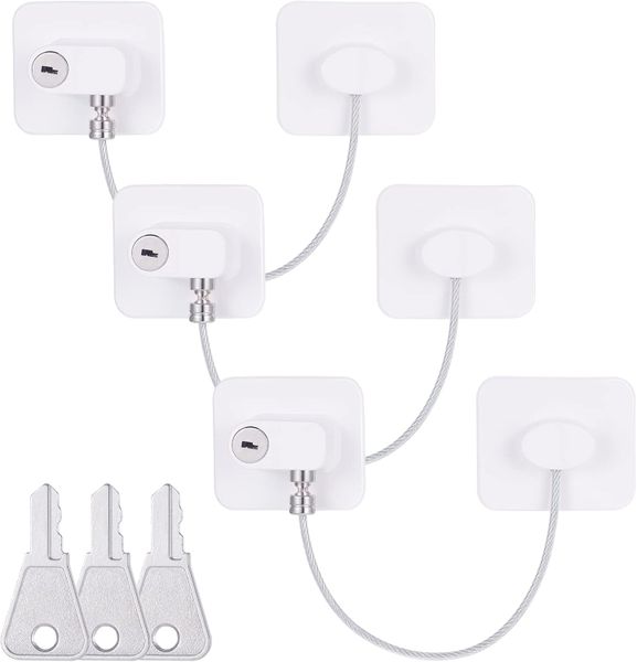 Fridge Lock Children Safety Refrigerator Lock 3 Piece