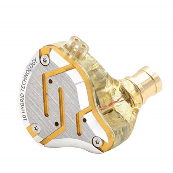 KZ ZS10 Pro 4BA + 1DD Hybrid Driver Earbuds with HD Mic - Glare Gold